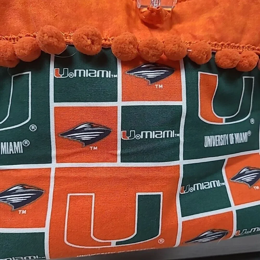 University of Miami Double Strap Purse Handbag 8x6.5x4 NEW NWOT - Picture 2 of 8